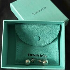 Tiffany & Co. Silver Hardwear Earrings in Blue Box